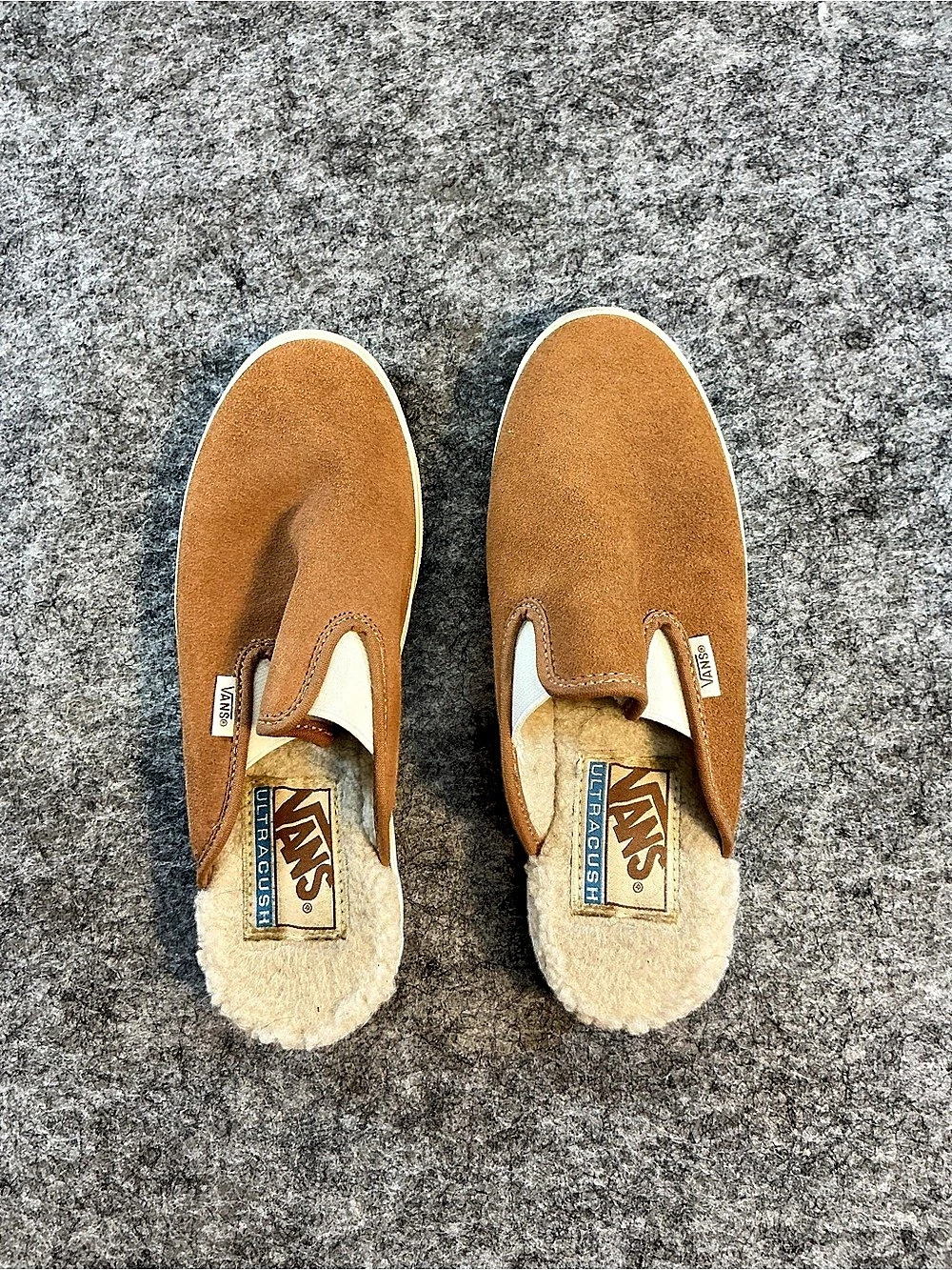 Vans UltraRange Brown Sherpa-Lined Slippers Womens 6.5
